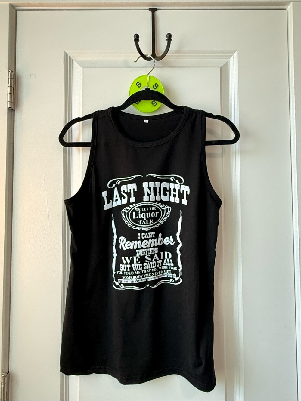 Black Graphic Tank Top